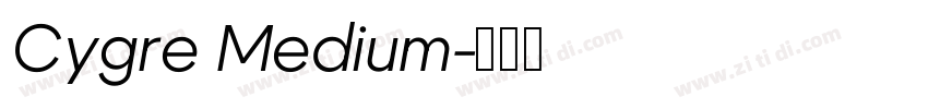 Cygre Medium字体转换